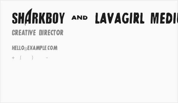 SHARKBOY & lavagirl Medium Business Card