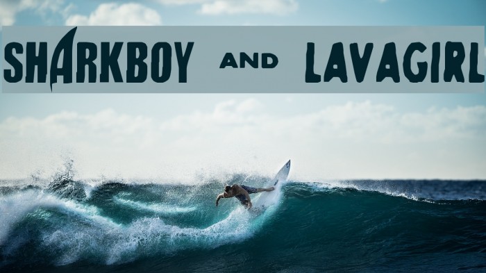 SHARKBOY & lavagirl Font examples
