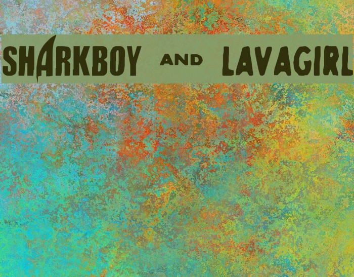 SHARKBOY & lavagirl Font examples