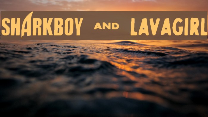 SHARKBOY & lavagirl Font examples