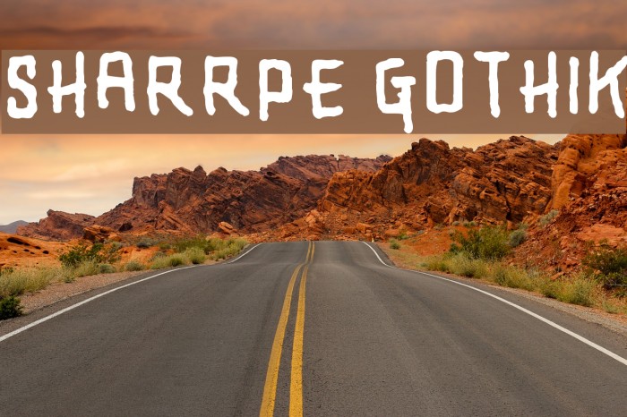 SHARRPE GOTHIK Font examples