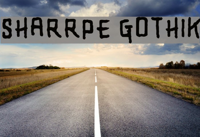 SHARRPE GOTHIK Font examples