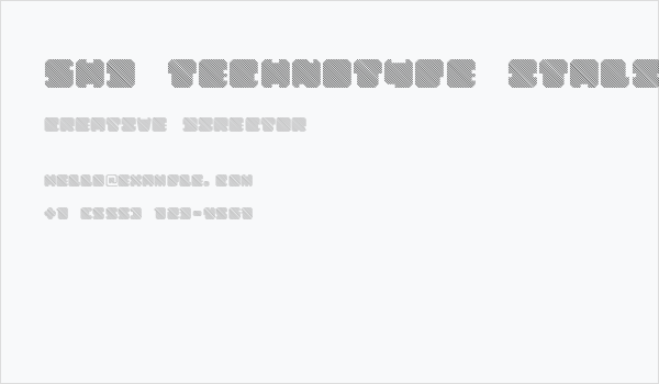 SHD TechnoType Italic Business Card