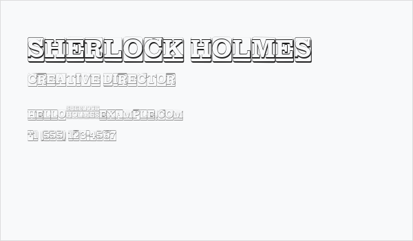 SHERLOCK HOLMES Business Card