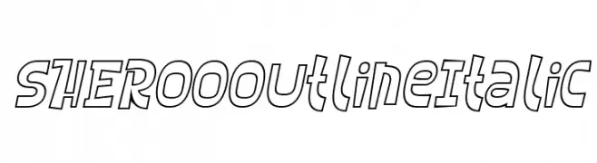 SHEROO Outline Italic  Fuentes Gratis Descargar