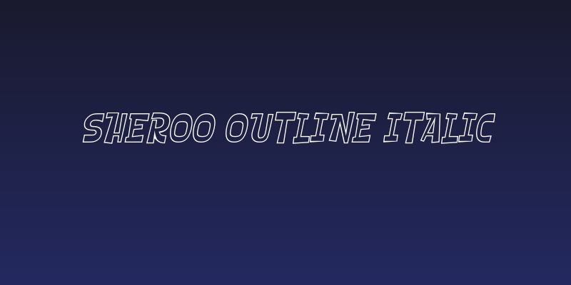 SHEROO Outline Italic Social Header