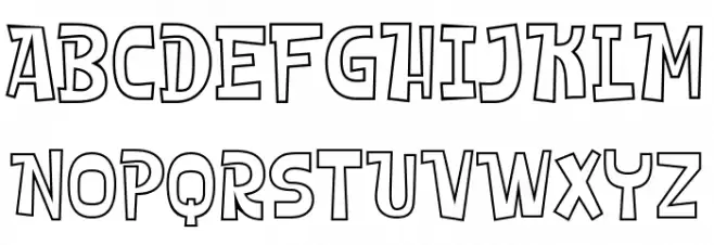 SHEROO Outline Schriftart Groß