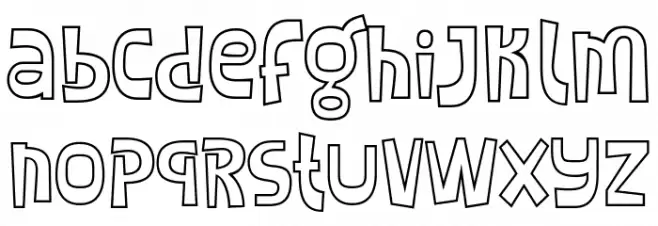 SHEROO Outline Fuentes MINÚSCULAS