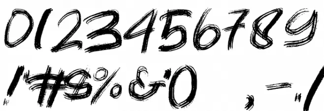 SHIMASU BRUSH Font OTHER CHARS