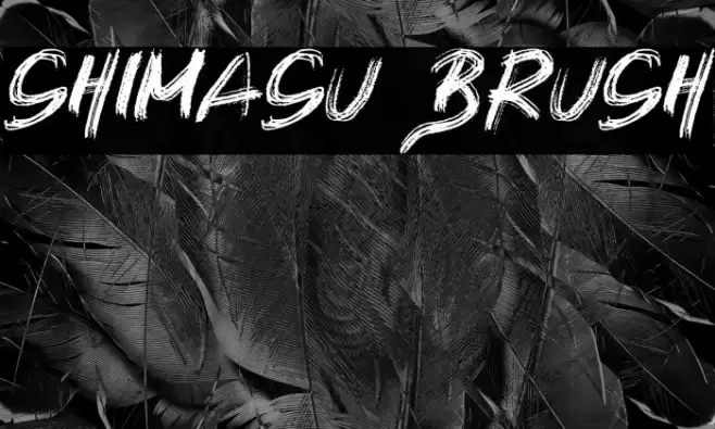 SHIMASU BRUSH Font examples