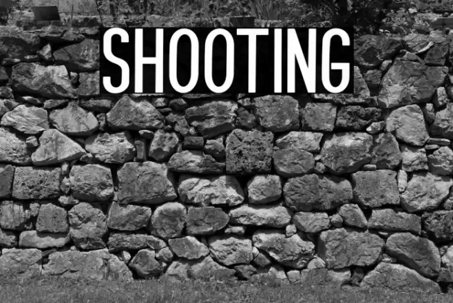 SHOOTING Font examples