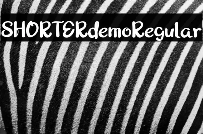 SHORTERdemoRegular Font examples