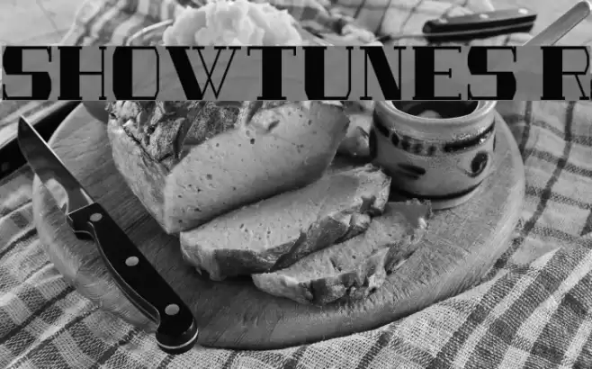 SHOWTUNES Regular Font examples