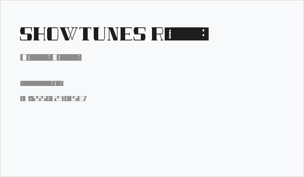 SHOWTUNES Regular Business Card