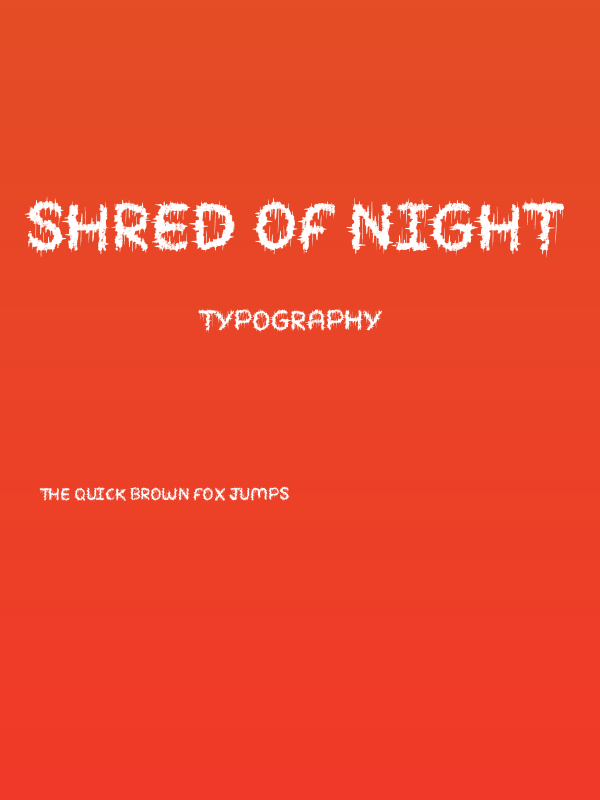 SHRED OF NIGHT Poster