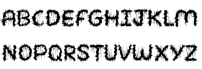 SHRED OF NIGHT Font LOWERCASE