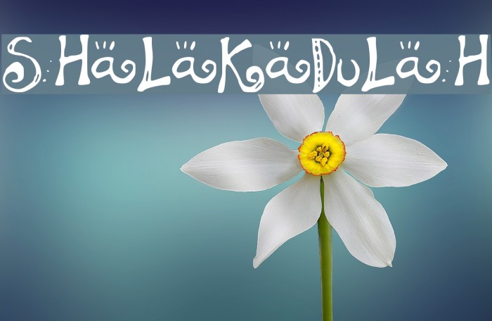 SHaLaKaDuLaH Font examples