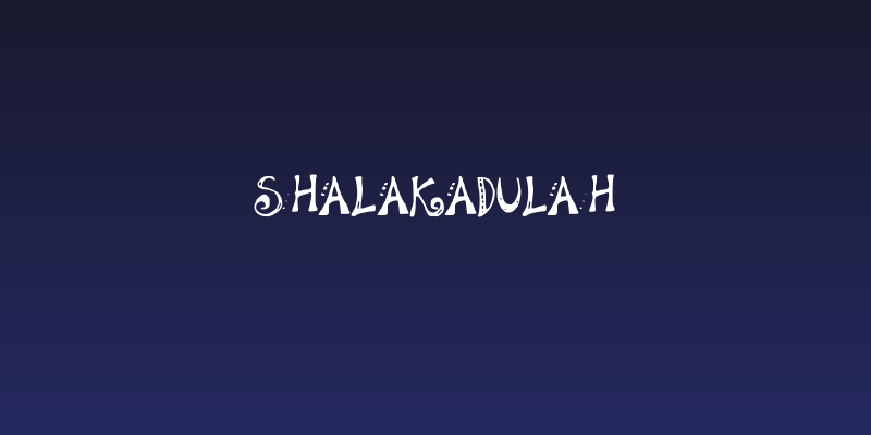 SHaLaKaDuLaH Social Header