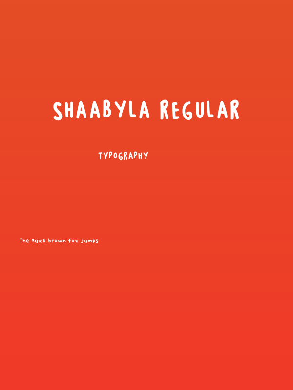 Shaabyla Regular Poster