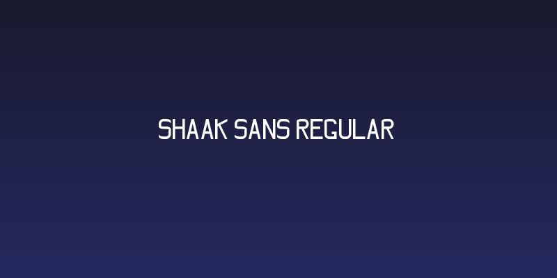 Shaak Sans Regular Social Header