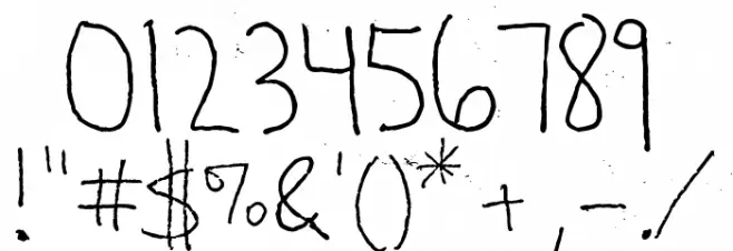 Shabby Ball Point Font OTHER CHARS