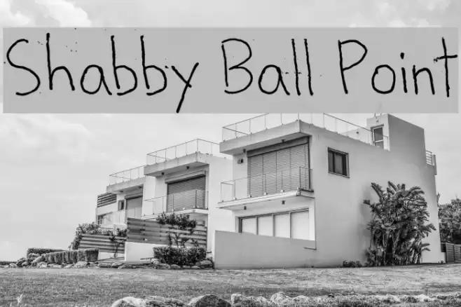 Shabby Ball Point Font examples