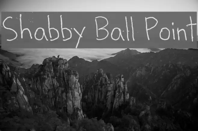 Shabby Ball Point Font examples
