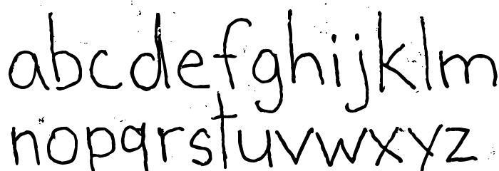 Shabby Ball Point Font LOWERCASE