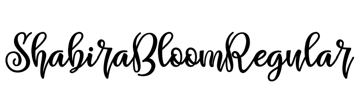Shabira Bloom Regular  नि: शुल्क फ़ॉन्ट्स डाउनलोड