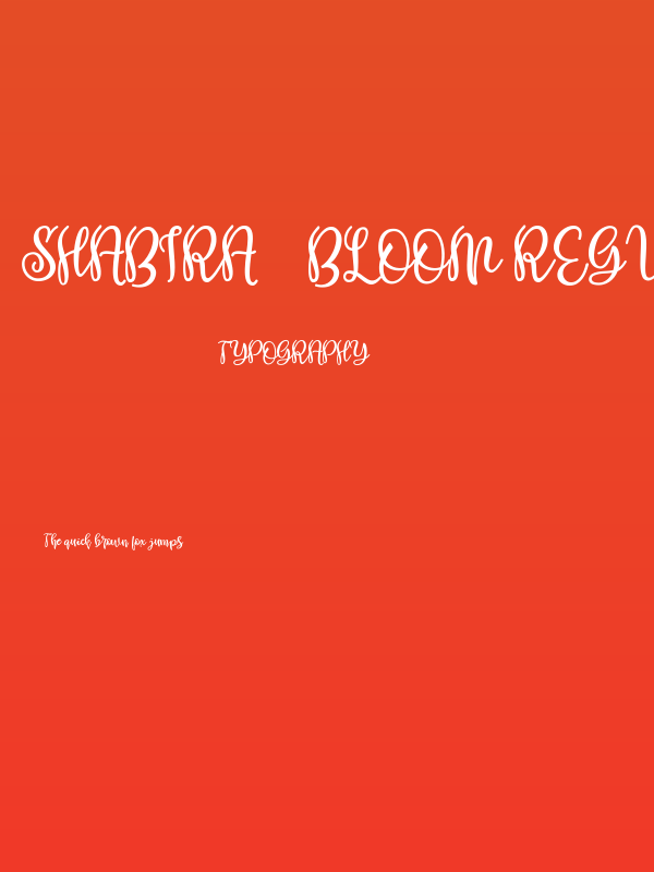 Shabira Bloom Regular Poster
