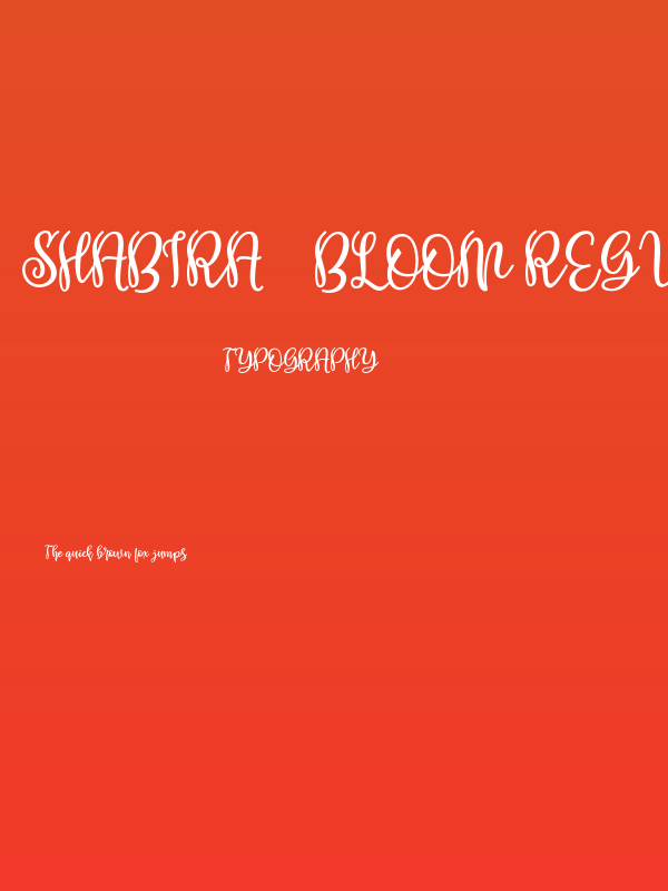 Shabira Bloom Regular Poster