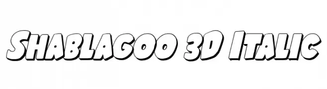 Shablagoo 3D Italic  Fuentes Gratis Descargar
