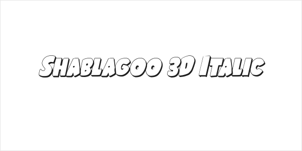 Shablagoo 3D Italic Logo