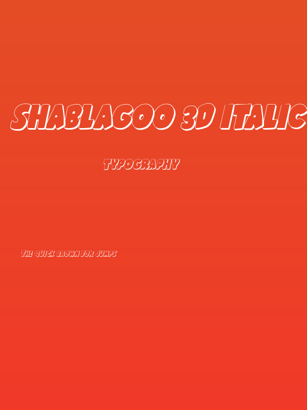 Shablagoo 3D Italic Poster