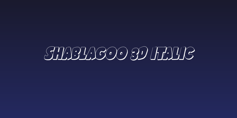 Shablagoo 3D Italic Social Header
