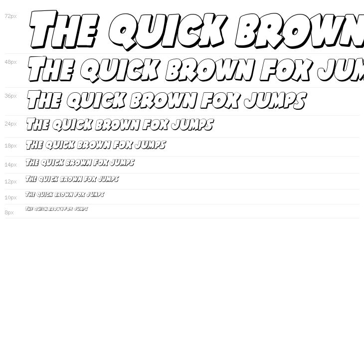 Shablagoo 3D Italic Waterfall