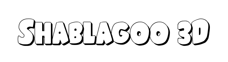 Shablagoo 3D फ़ॉन्ट
