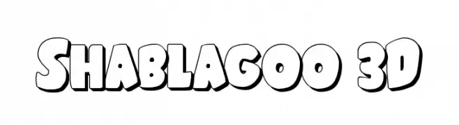 Shablagoo 3D  नि: शुल्क फ़ॉन्ट्स डाउनलोड