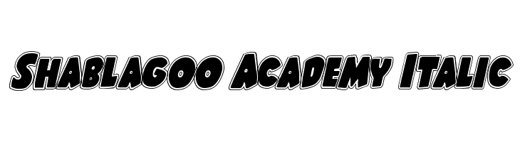 Shablagoo Academy Italic Font