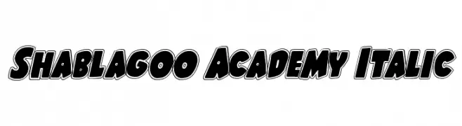 Shablagoo Academy Italic  フリーフォントのダウンロード