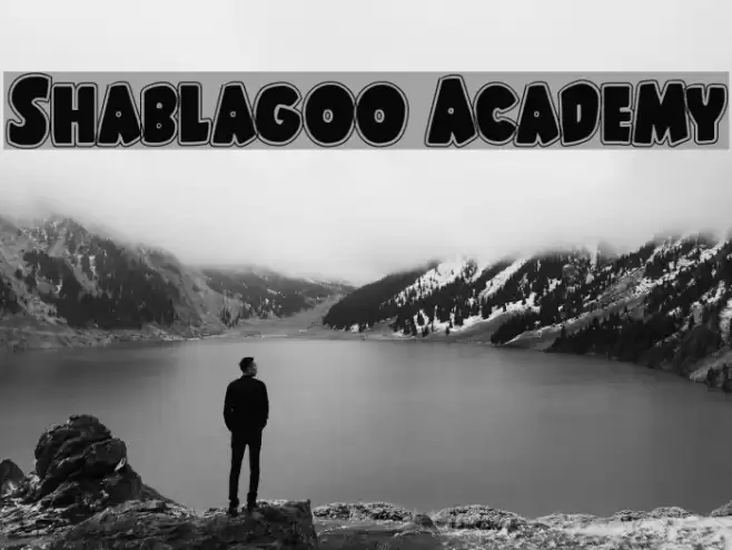 Shablagoo Academy Font examples
