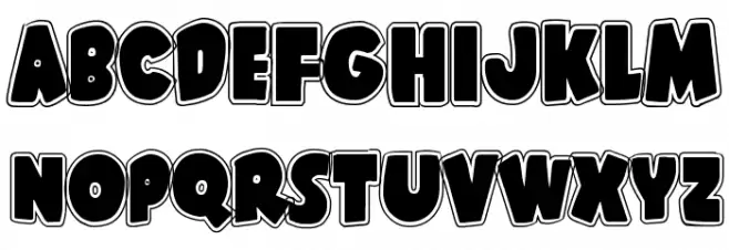 Shablagoo Academy Schriftart Kleinbuchstaben