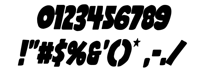 Shablagoo Condensed Italic Font OTHER CHARS
