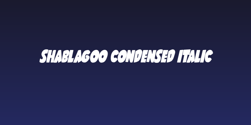 Shablagoo Condensed Italic Social Header