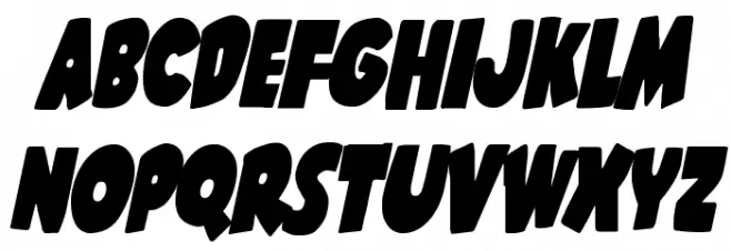 Shablagoo Condensed Italic फ़ॉन्ट लोअरकेस