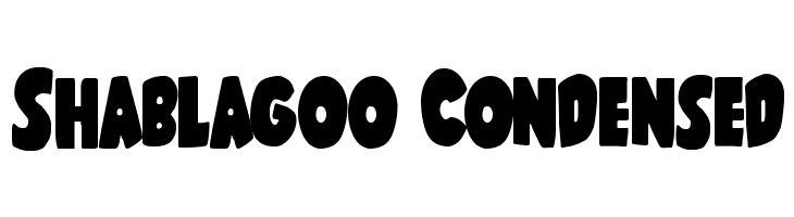 Shablagoo Condensed Font