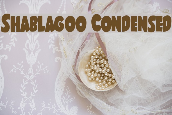 Shablagoo Condensed Font examples