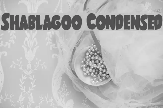 Shablagoo Condensed Font examples