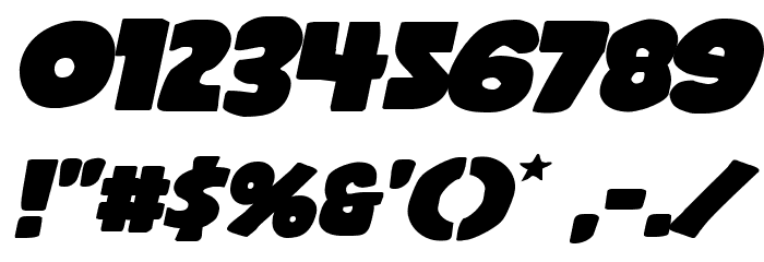 Shablagoo Expanded Italic Font OTHER CHARS