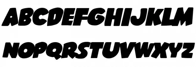 Shablagoo Expanded Italic Schriftart Groß